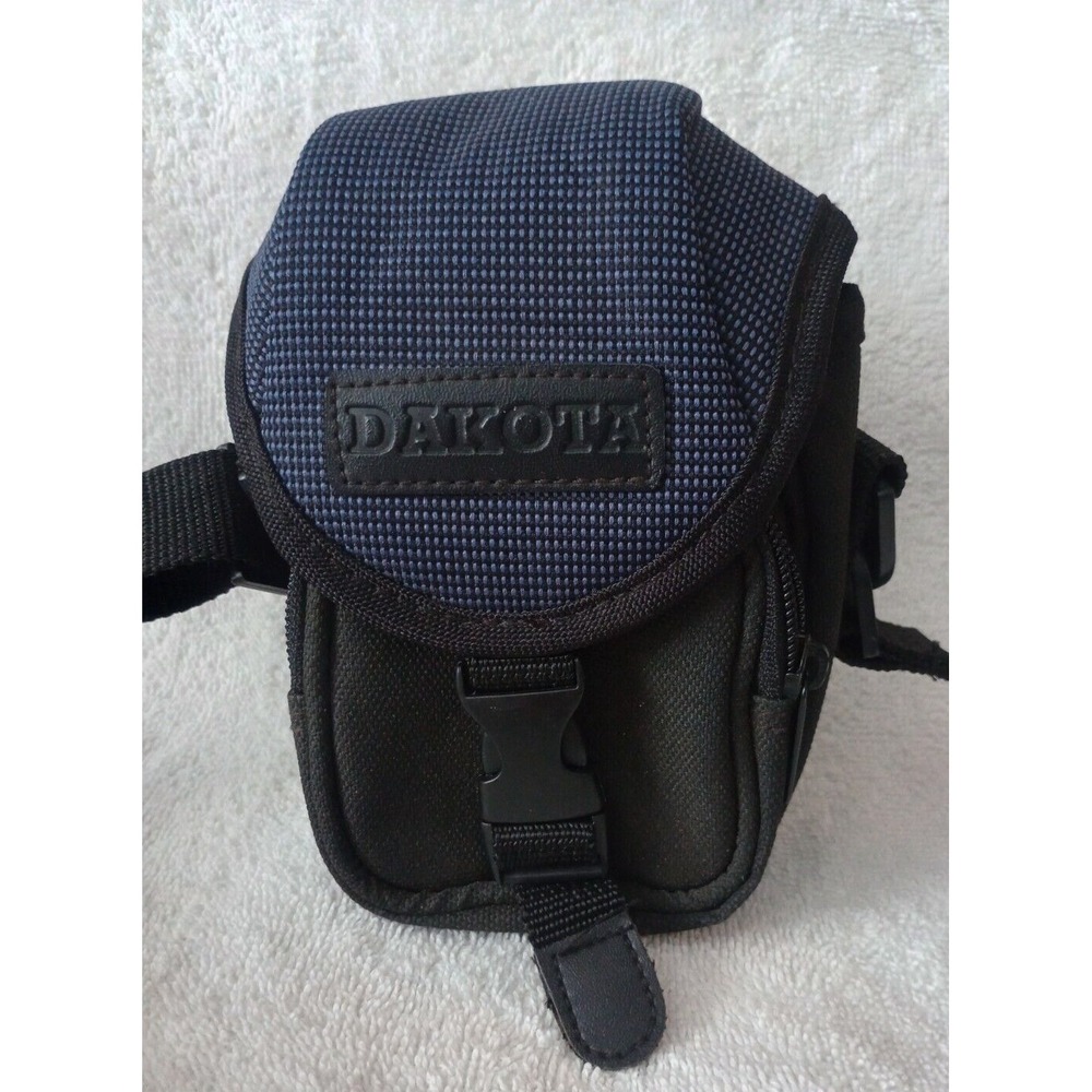Dakota Camera Gadget Crossbody Case Bag Navy Black Thick Canvas Blue Lining